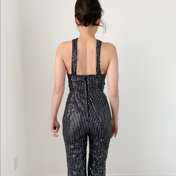 Metallic Sequins wrap romper Jumpsuit - Picture 9 of 11
